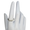 Sterling Silver Double Band Adjustable Ring