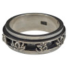 Lotus Buddhism OM Spinner Sterling Silver Ring