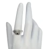 Black Onyx Sterling Silver Butterfly Ring (7920)