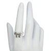 Mother Of Pearl Sterling Silver Butterfly Ring (7919)