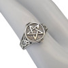 Wiccan Pentacle Pentagram Sterling Silver Locket Ring