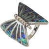 Abalone Sterling Silver Butterfly Ring