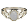 Moonstone Sterling Silver Celtic Knot Ring