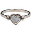 Mother-of-Pearl Sterling Silver Heart Ring