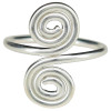 Swirl Pinky Sterling Silver Ring