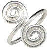 Swirl Pinky Sterling Silver Ring
