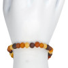 Matte Multi-Color Amber Stretch Beaded Bracelet