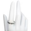 Flower Band Sterling Silver Ring