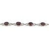 Faceted Garnet Sterling Silver Link Bracelet