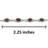Faceted Garnet Sterling Silver Link Bracelet