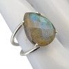 Faceted Labradorite Sterling Silver Ring