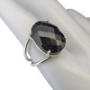 Faceted Black Onyx Sterling Silver Ring