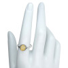 Citrine Amber Sterling Silver Oval Ring