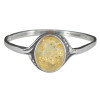 Citrine Amber Sterling Silver Oval Ring