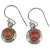 Red Onyx Sterling Silver Hook Earrings