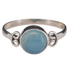 Blue Chalcedony Sterling Silver Ring