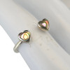 Open Heart Sterling Silver Abalone Ring