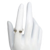 Open Heart Sterling Silver Abalone Ring