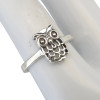 Owl Sterling Silver Ring