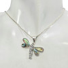 Abalone Sterling Silver Dragonfly Pendant