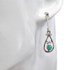 Howlite Sterling Silver Post Dangle Earrings