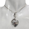 Sterling Silver Groovy Heart Pendant