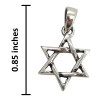 Sterling Silver Textured Star of David Pendant