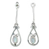 Mother Of Pearl Sterling Silver Post Dangle Earrings