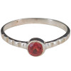 Faceted Garnet Sterling Silver Ring
