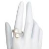 Stacked Pearl Sterling Silver Ring.