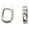 Sterling Silver Textured Mini Square Hoop Earrings