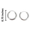 Sterling Silver Hoop Earrings – 18 mm