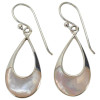 Mother of Pearl Sterling Silver Hook Earrings