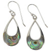 Abalone Sterling Silver Hook Earrings