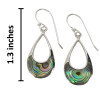 Abalone Sterling Silver Hook Earrings(1038)