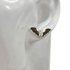 Bat Cameo Amber Sterling Silver Stud Earrings