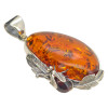 Amber Sterling Silver Fly Handmade Pendant