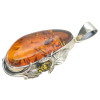Multi-Color Amber Sterling Silver Fly Handmade Pendant