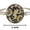 Fairy and Flower Cameo Amber Sterling Silver Bracelet
