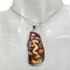 Mermaid and Jellyfish Cameo Amber Sterling Silver Pendant