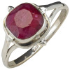 Faceted Composite Ruby Sterling Silver Ring