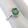 Faceted Composite Emerald Sterling Silver Ring