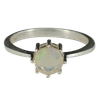 Faceted Opal Sterling Silver Ring