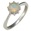 Faceted Opal Sterling Silver Ring