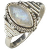 Faceted Moonstone Sterling Silver Ring