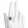 Faceted Black Onyx Sterling Silver Ring