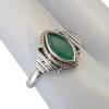 Faceted Green Onyx Sterling Silver Ring