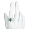 Faceted Green Onyx Sterling Silver Ring