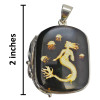 Handmade Cameo Mermaid and Jellyfish Sterling Silver Pendant