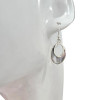 Teardrop Mother of Pearl Inlay Sterling Silver Hook Earrings